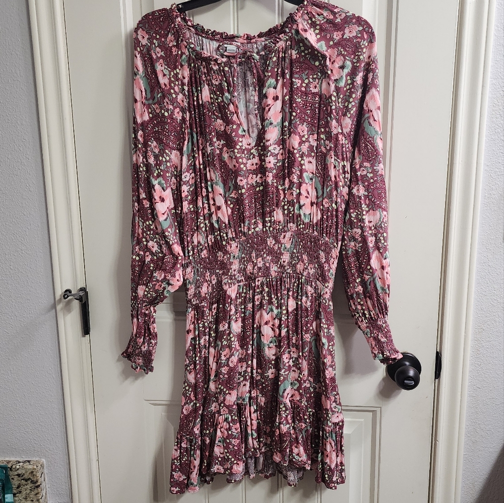 Pink floral aerie dress